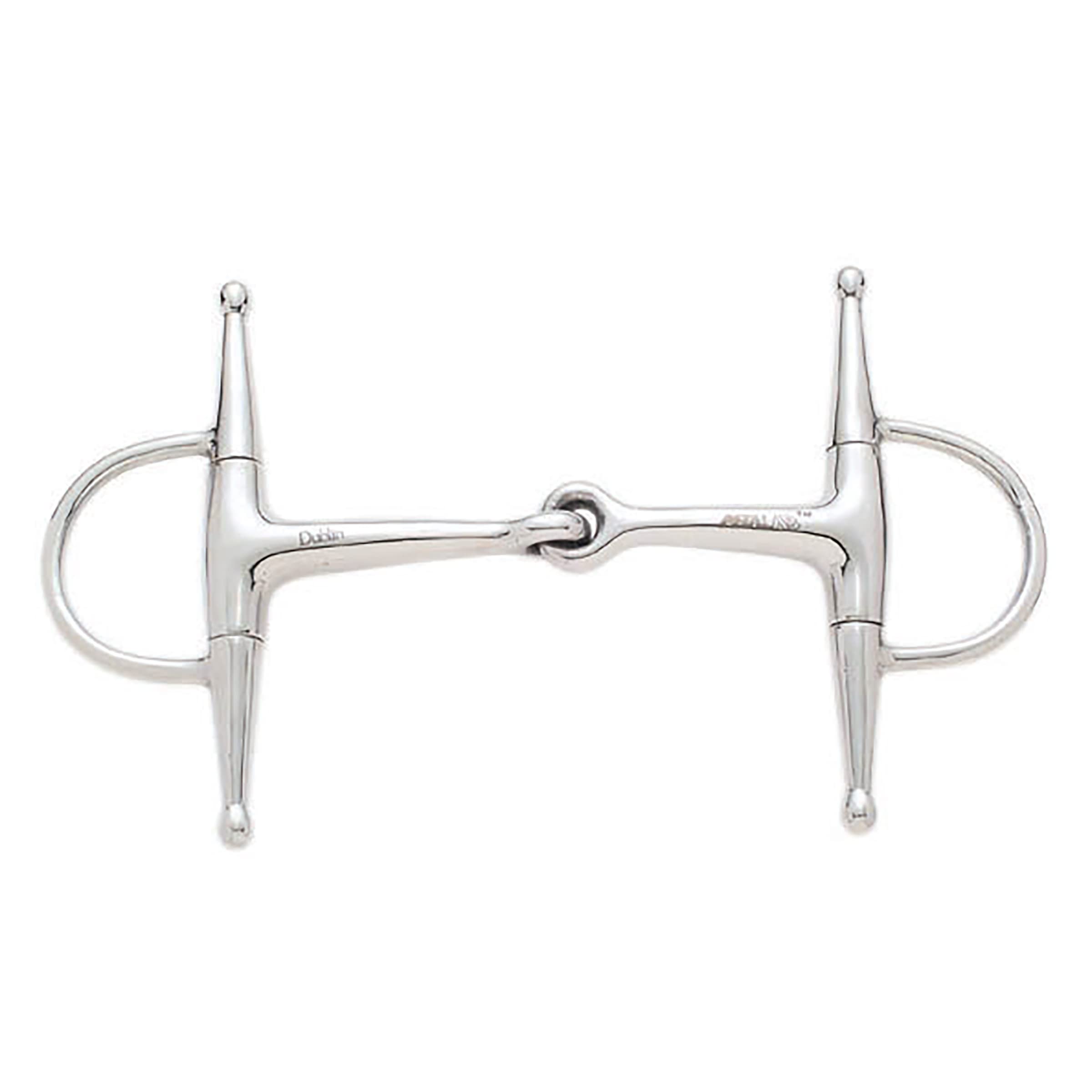 Korsteel Stainless Steel Jointed Short Full Cheek Snaffle Bit