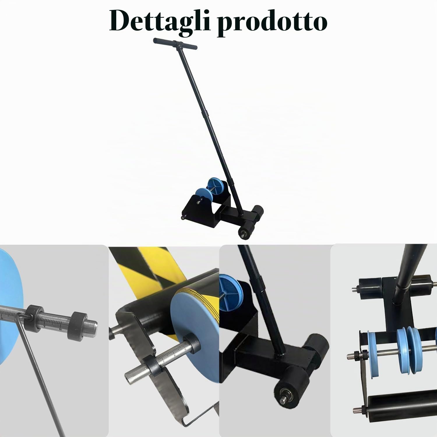 Applicatore di Nastro per Pavimenti,con Rullo in Gomma,per la Marcatura del Pavimento, la Protezione e la Posa di Decorazioni