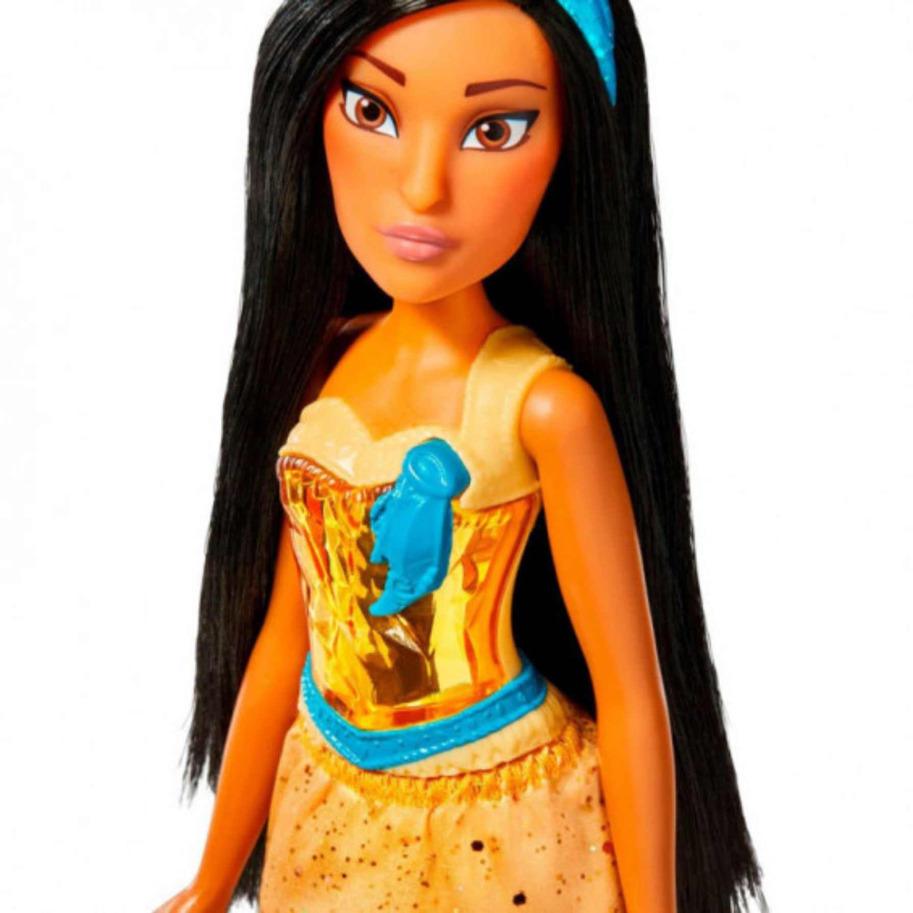 Disney Princess Royal Shimmer Pocahontas Doll, Fashion Doll with Skirt and Accessories, Toy for Kids Ages 3 and Up