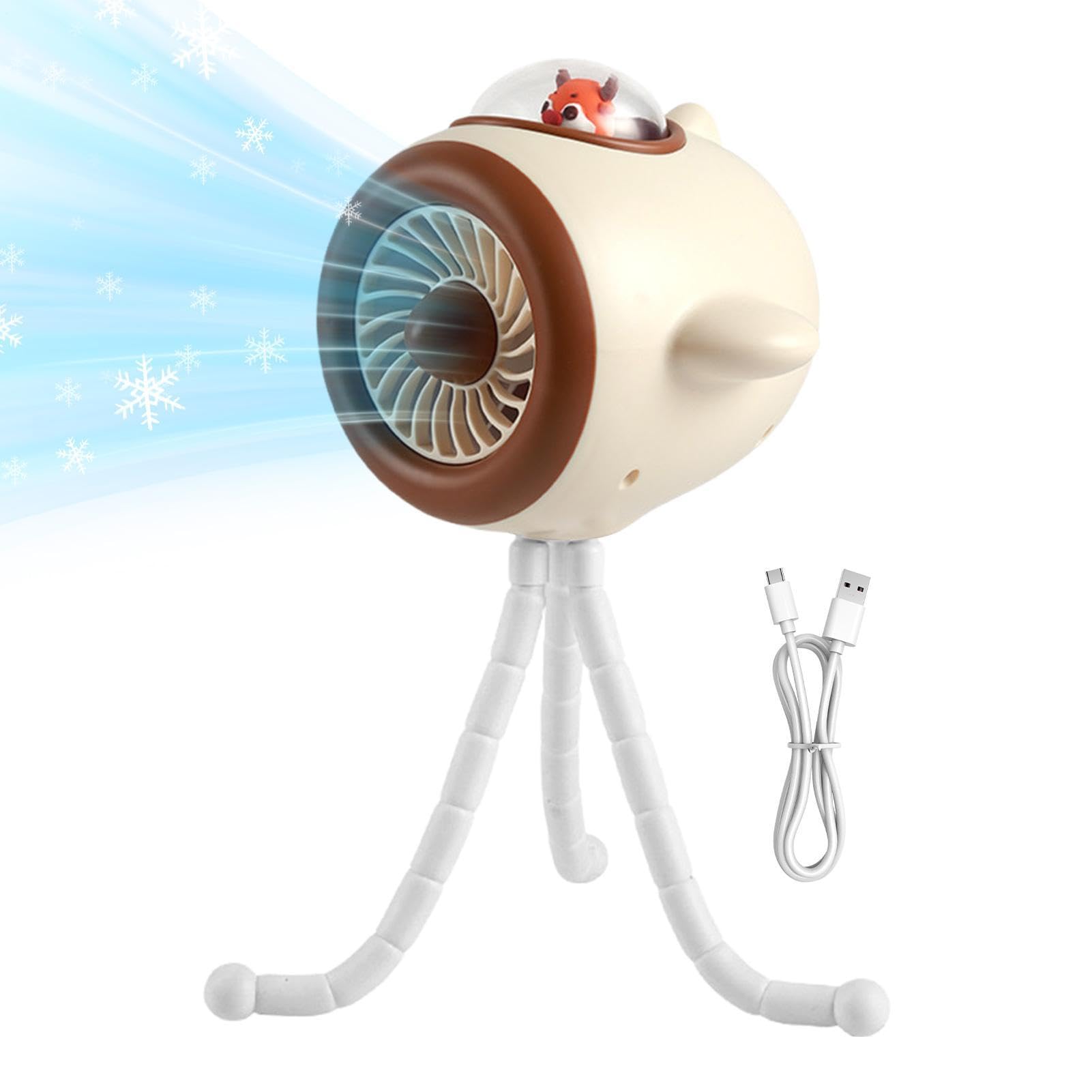 Ventilatore Portatile per Passeggino 3 Velocità con Luce LED