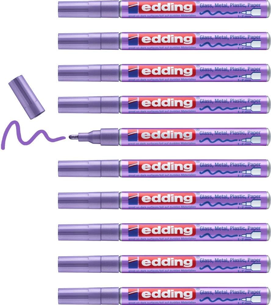 edding 751 gloss paint marker violet metallic 10 paint markers