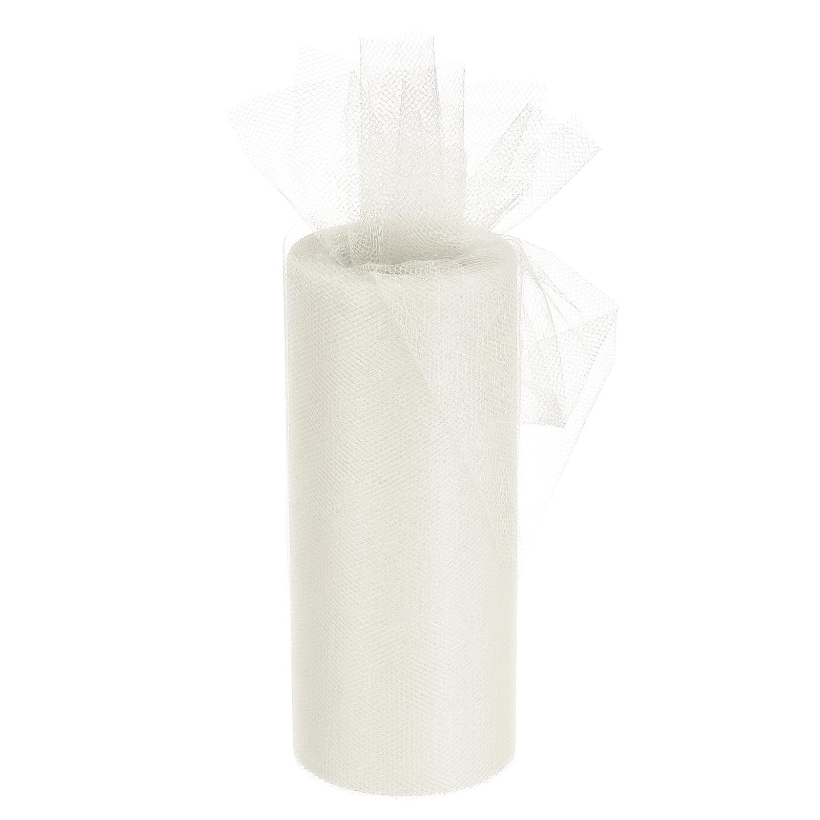 MACHSWON Tulle Ribbon Rolls Beige 6 Inch 25 Yard Pastel Netting Fabric Net Cloth 15cm Width Mesh Roll for Gift Wrapping Christmas Wedding DIY Crafts