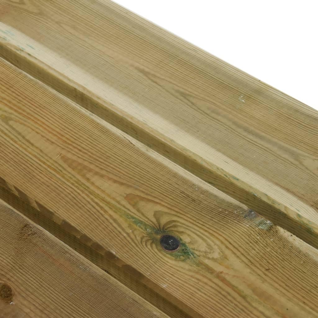 vidaXL Banco de Jardín Mueble Patio Exterior en Aire Libre para Familiares Entretenimiento Diversión Madera Maciza de Pino Impregnada