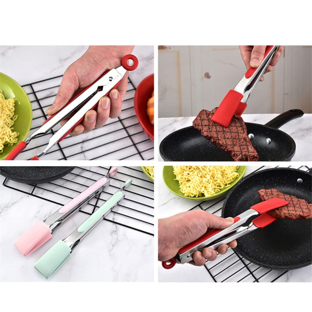 2 Pièces Pinces de Cuisine Pinces Alimentaires Pinces de Service pour la Cuisine Outils de Barbecue Accessoires Ustensiles de Cuisine (Couleur : A, Taille (C comme Le Montre l'image)