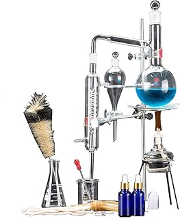 WMN_TRULYSTEP 24pcs New 500ml Lab Essential Oil Distillation Apparatus Water Distiller Purifier Glassware Kits w/Condenser Pipe Flask