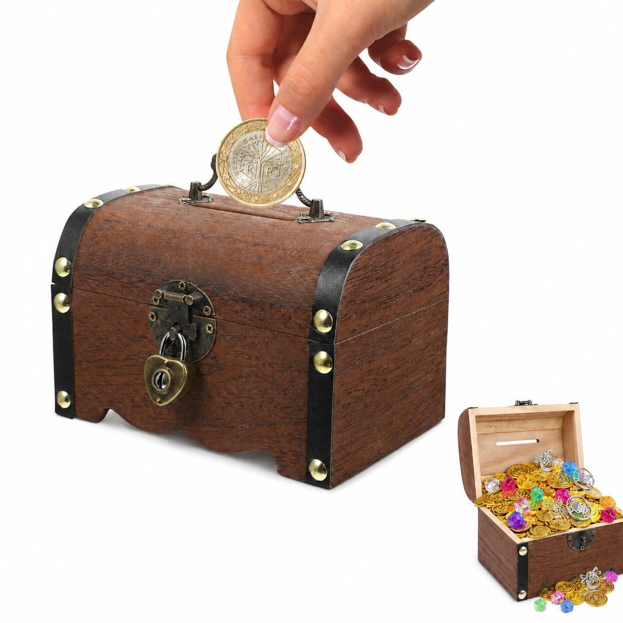 Coffre au trésor pour adulte la tirelire vintage idéale pour sublimer votre bureau