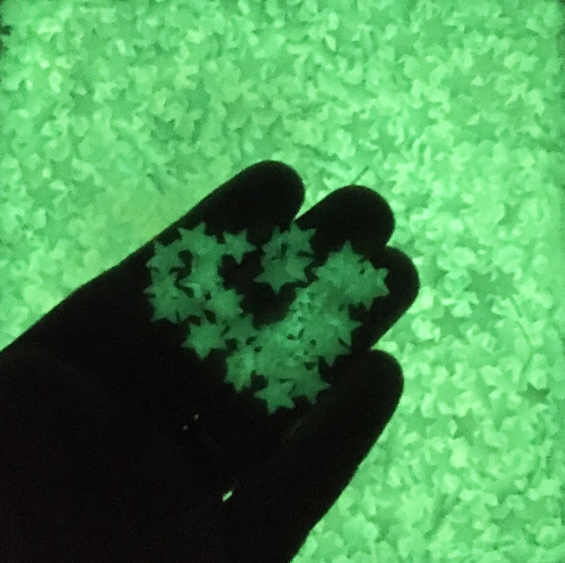 Larger Glow in The Dark Star Sprinkles, Polymer Clay Fake Sprinkles jocad (Bag: 25 Grams)