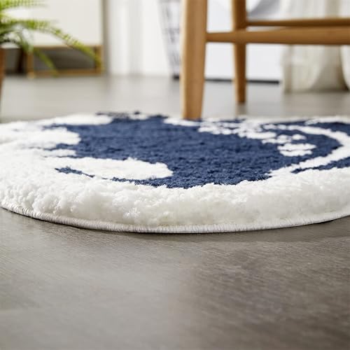 Miniatura 7 de RoomTalks Linda alfombra de dinosaurio de animales para niños, baño, dormitorio, cuarto de bebé, antideslizante, parte trasera de goma, ultra suave,