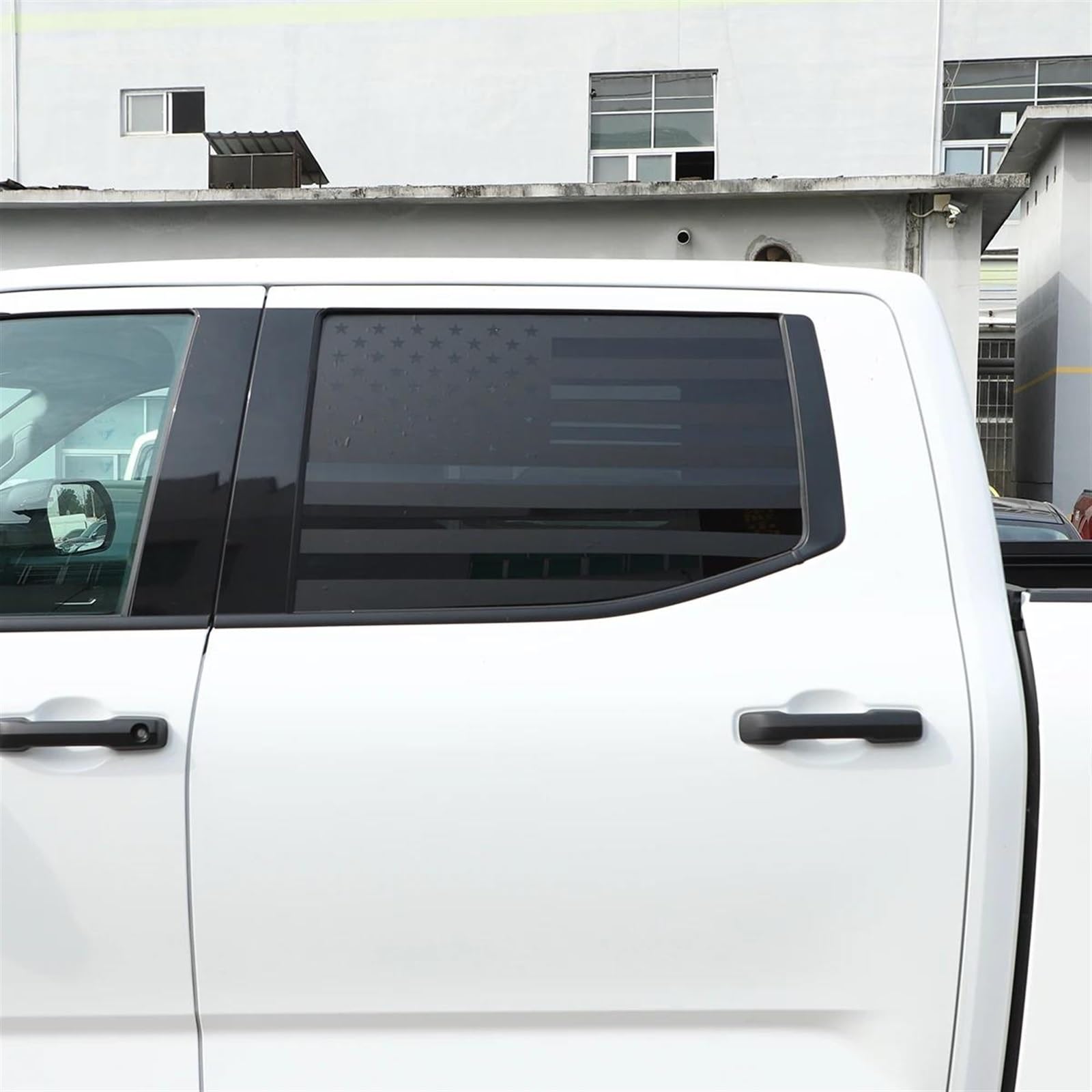 Für Toyota Tundra 2022–2023. Schwarzes | Auto-Heckfenster-Glas-Zug-Blumen-Fenster-Glas-Aufkleber-äußeres Auto-Zubehör Autozubehör