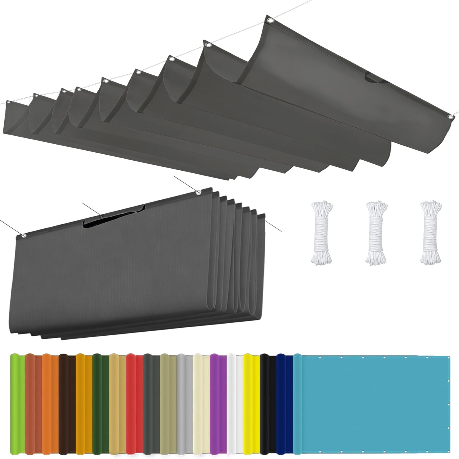 Voile d'ombrage gris pour jardin et terrasse créez un coin de fraîcheur sous votre pergola