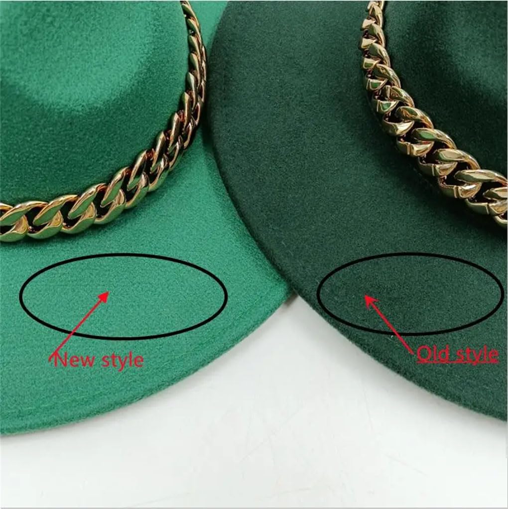 Cappello Fedora da donna, a tesa larga, in feltro, stile jazz