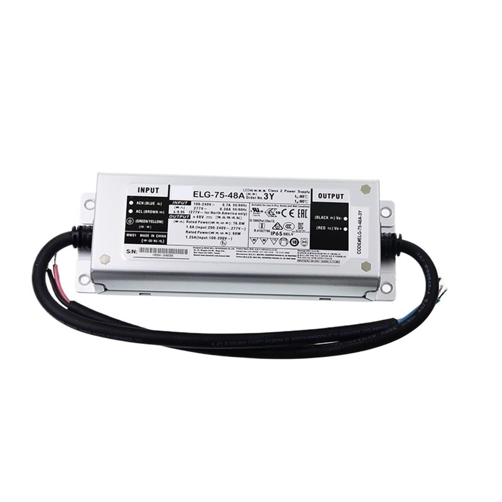 Alimentation de commutateur LED ELG-75-48A-3Y pour illuminer votre jardin et vos façades de maison