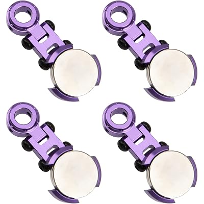 ShareGoo 4Pack Metal Magnetic Stealth Invisible Body Post Mount Upgrade Parts Compatible with Axial SCX10 HSP Redcat D90 1/10 RC Crawler Drift Car Truck (Purple)