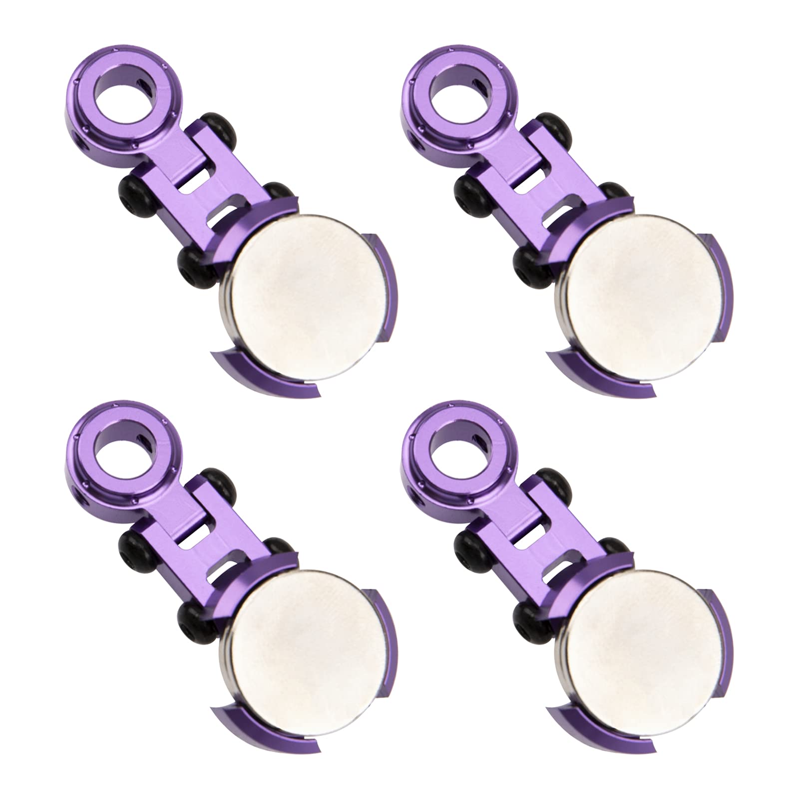 ShareGoo 4Pack Metal Magnetic Stealth Invisible Body Post Mount Upgrade Parts Compatible with Axial SCX10 HSP Redcat D90 1/10 RC Crawler Drift Car Truck (Purple)