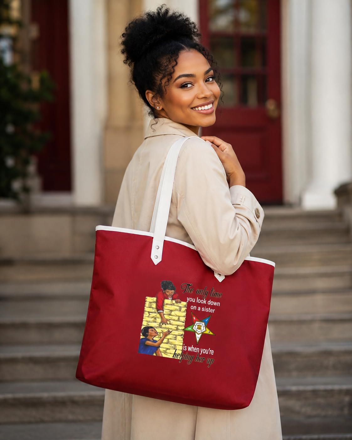 Order of the Eastern Star OES Tote Bag - Cordura Sisterhood Shoulder Bag