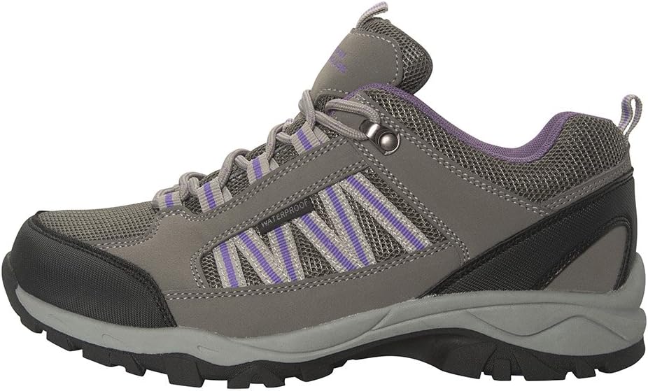 mountain warehouse path women's waterproof hiking shoes - breathable trekking shoes for women with mesh lining high shaft - for trekking and camping
