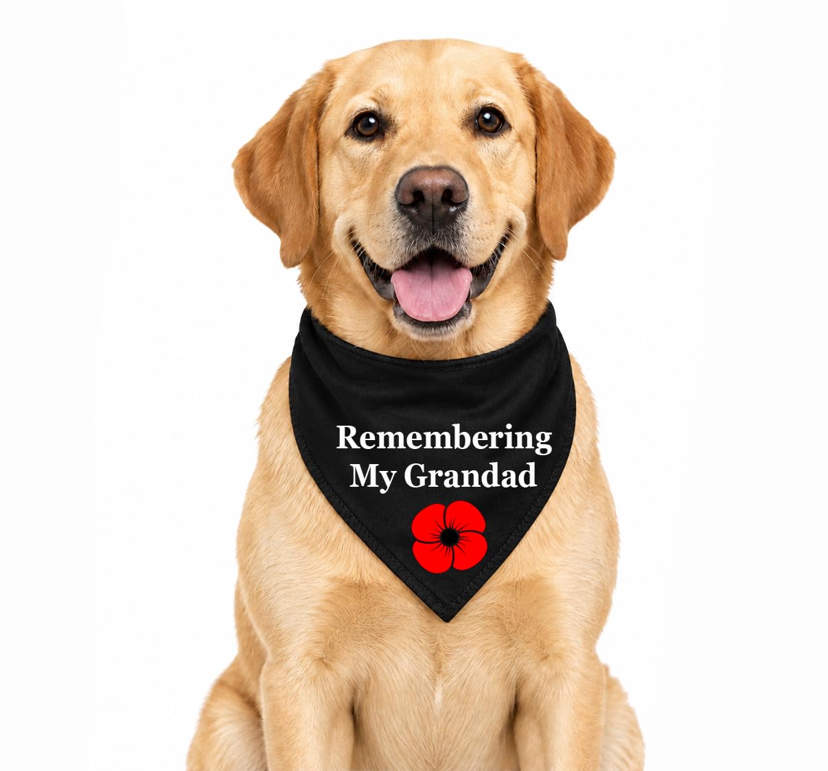 Spoilt Rotten Pets Custom Poppy Veteran Remembrance Dog Bandana