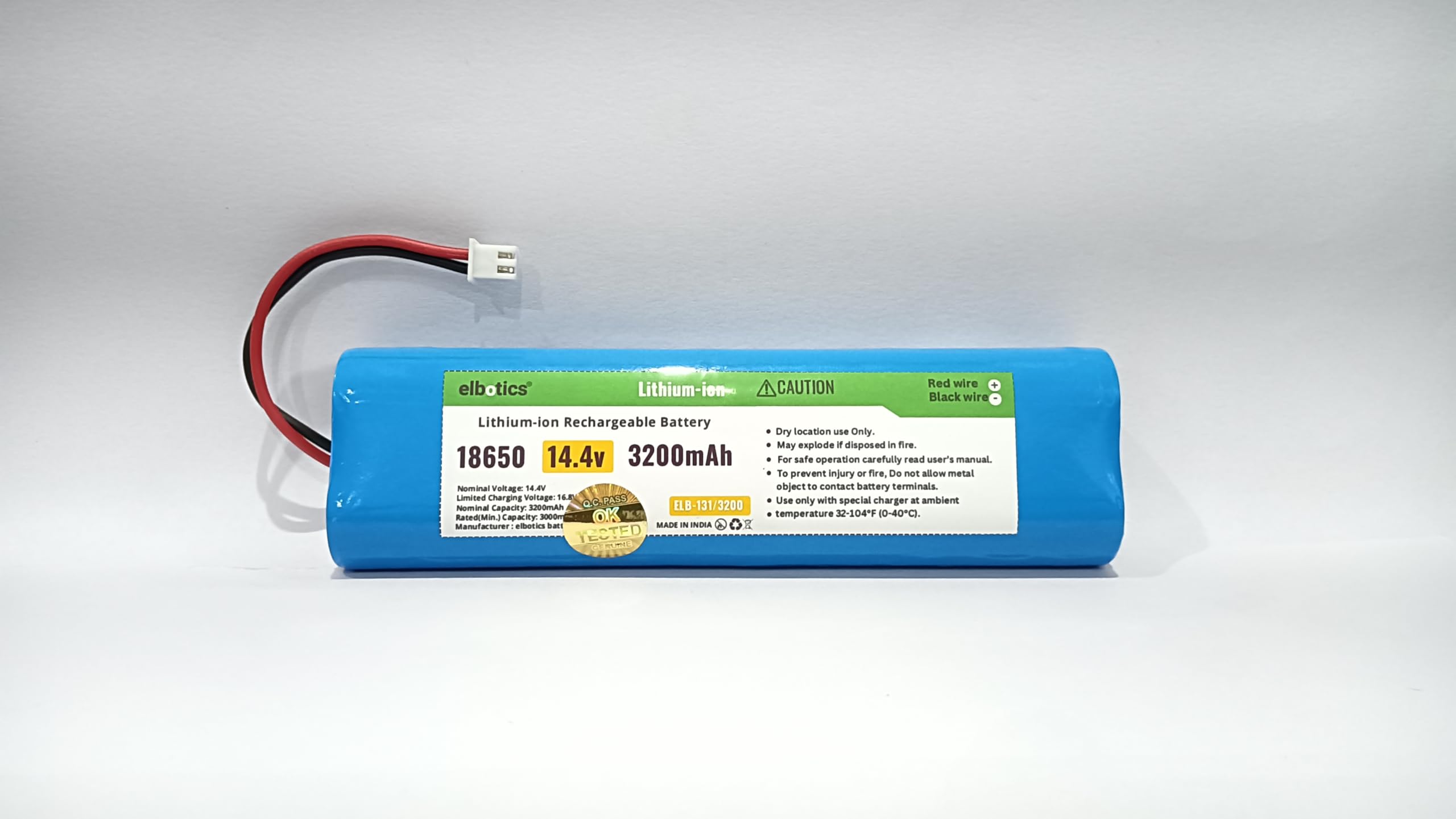 14.4V 3200mAh Lithium-Ion Rechargeable Battery Pack Compatible with Godox LC500R Mini & LC500 Mini RGB LED Light Grip | High-Capacity 4S Li-ion Power Pack Long Runtime-image-7