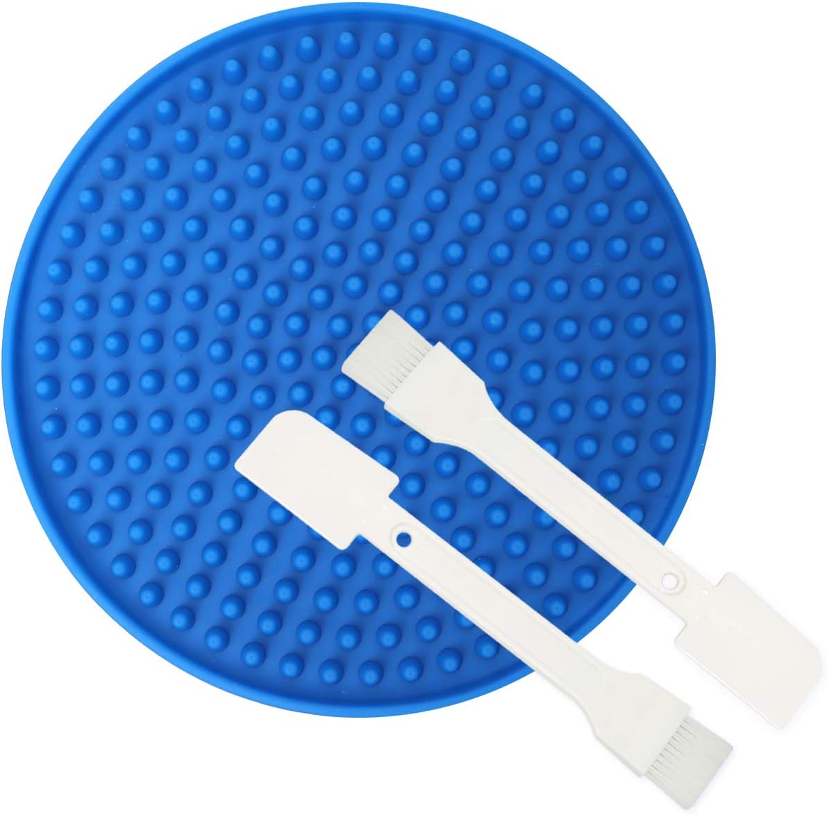 YAMIKOO Dog Lick Mat Set-Peanut Butter Lick mat for Pet Bathing, Grooming, and Dog Training with Bonus Spatula/Cleaning Brush Suitable…