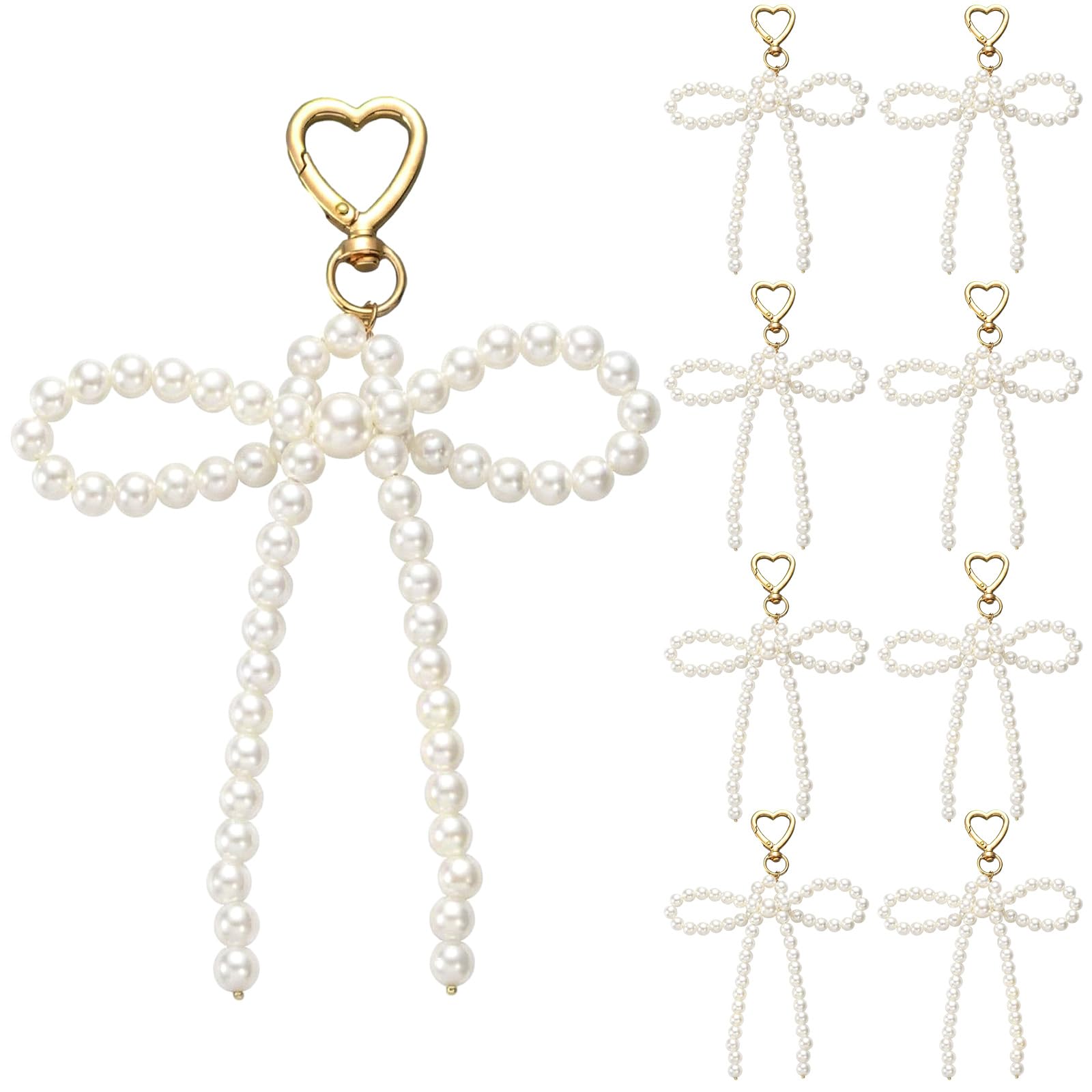 Nosiny Pearl Bow Keychains Pearl Bag Charm Wedding Favors