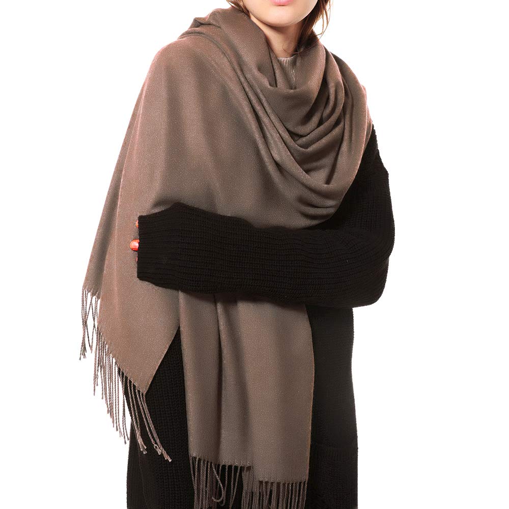 OHAYOMI Womens Thick Oversized Pashmina Shawl Wrap Scarves Soft Winter Warm Blanket