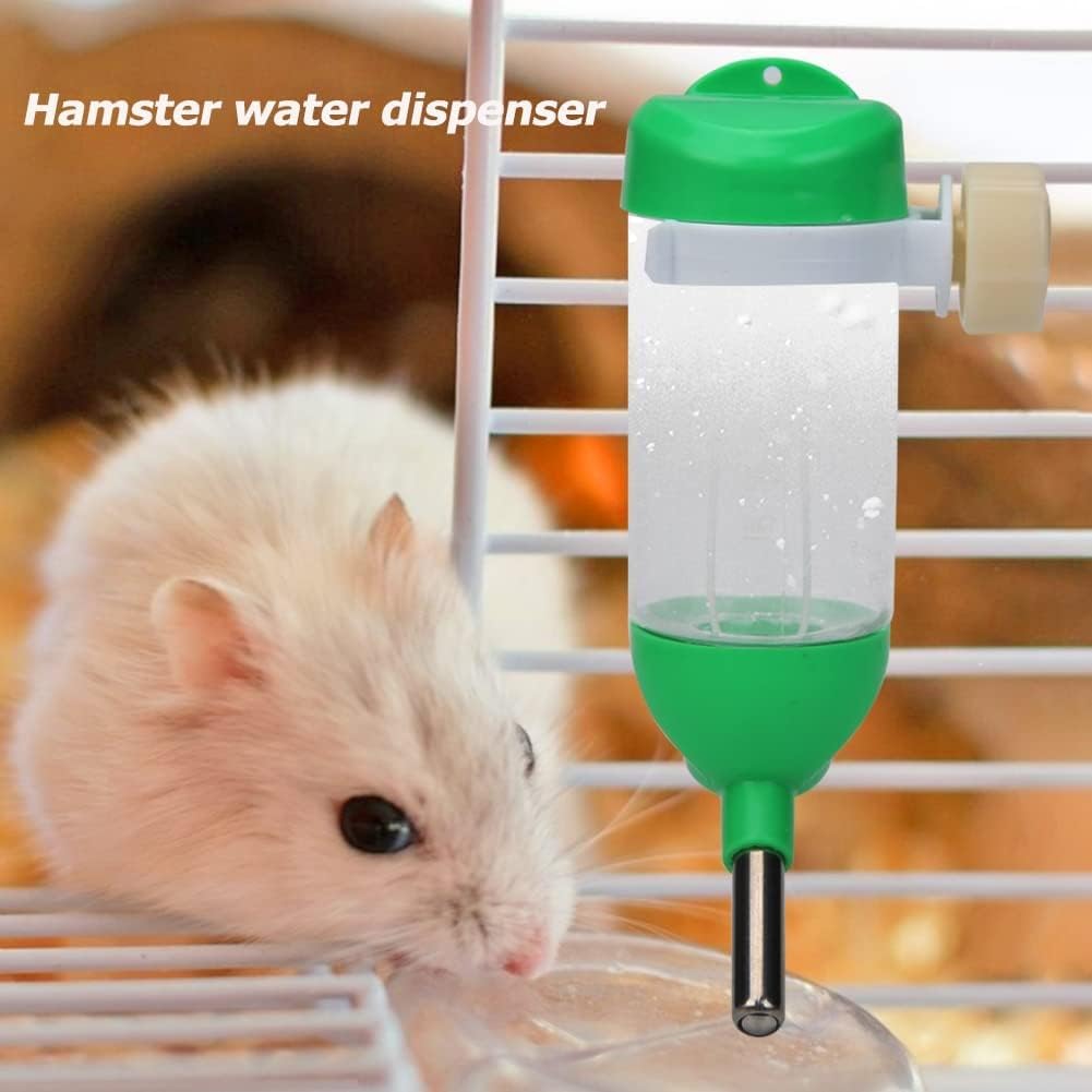 Bebedero Jaula de Animales pequeños, Bebedero for hámster de 80 ml Dispensador de Agua for Mascotas pequeñas Mini hervidor a Prueba de Fugas Botella de Agua for Conejos (Color : Blue) (Color : Groen