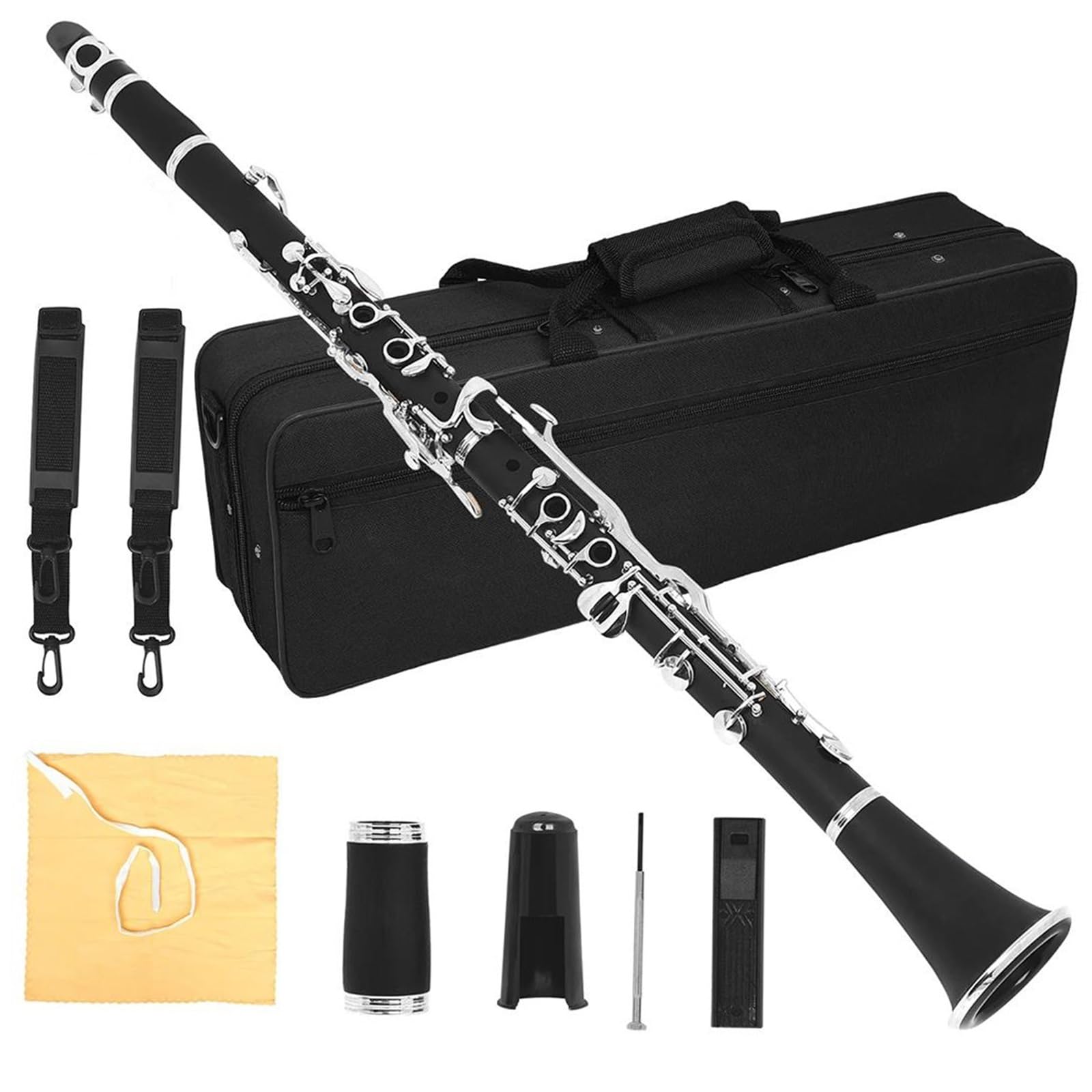 Klarnet Instrumenty Muzyczne Klarnet G 17 Klawiszy Korpus Bakelitowy Podwójny Regulator Czarna Tuba Części Do Instrumentów Dętych Drewnianych Akcesoria
