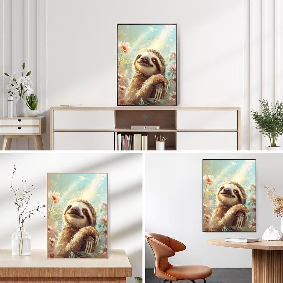Diamant painting 45x60 cm fleurs avec strass 5D brillants et support bois rigide - 7