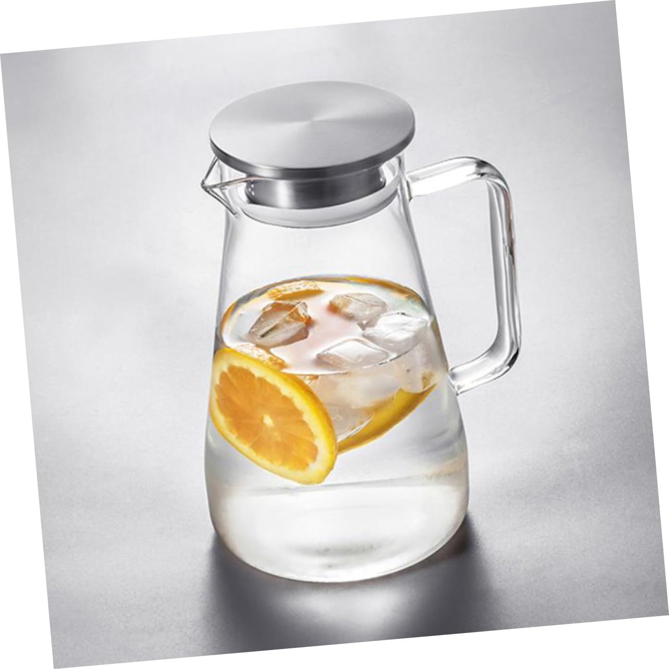 Sosoport Taza De Agua Hervida Jarra De Vidrio Transparente De Jarra De Agua Fría Para Hervir De Jugo Moderno Para Despensa De Cocina