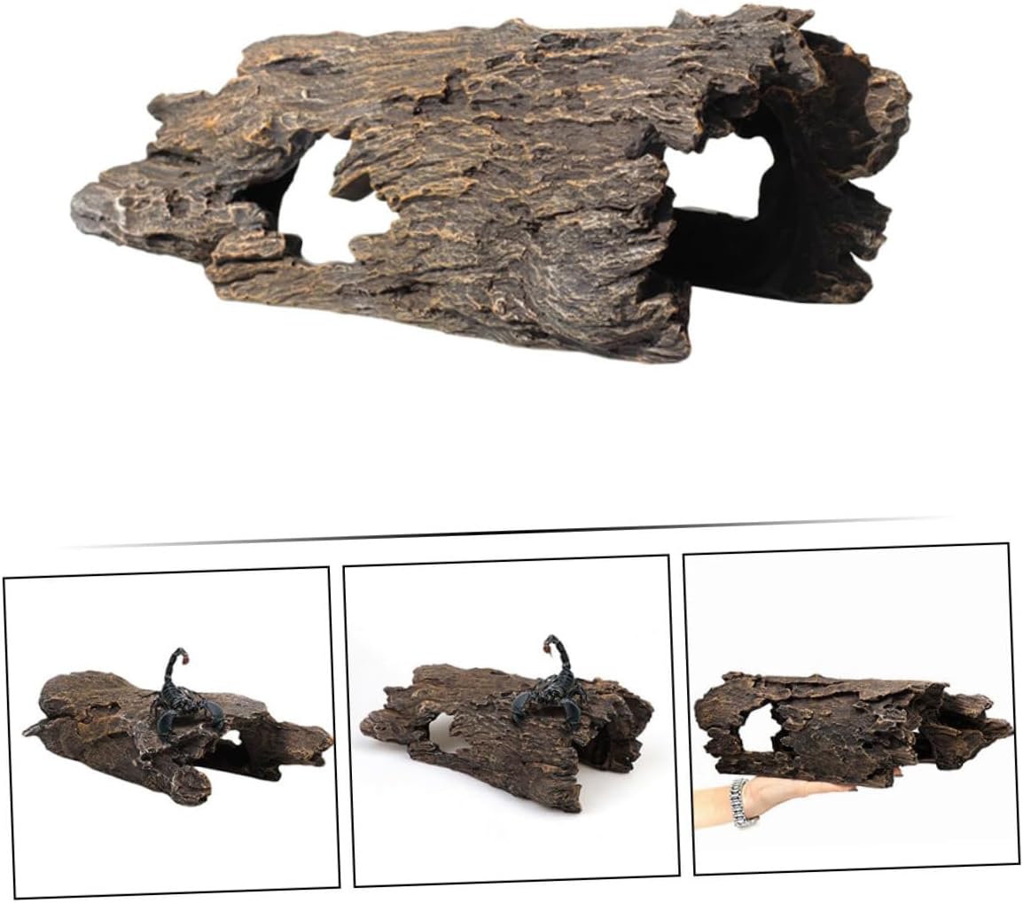 Aquarium Hollow Tree Trunk Ornament Large Size Resin Tree Trunk for Pond Decoration Koi Fish