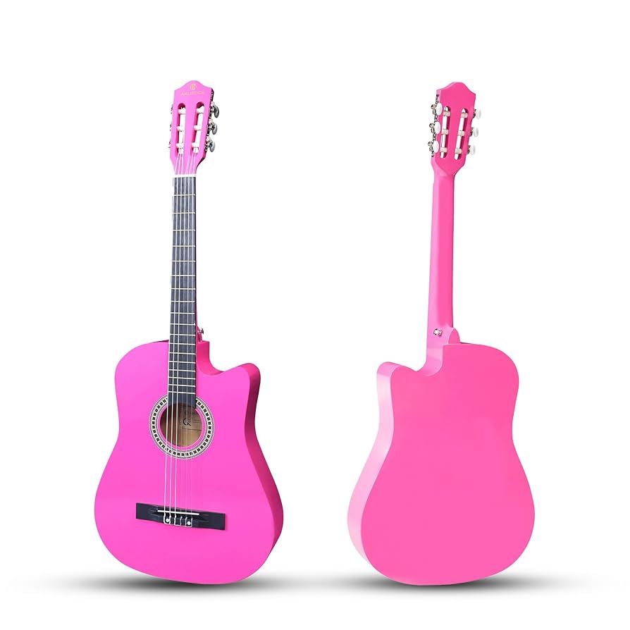 AKUSTICA VC-4 Violão Acústico Cutaway, Cordas de Nylon, com