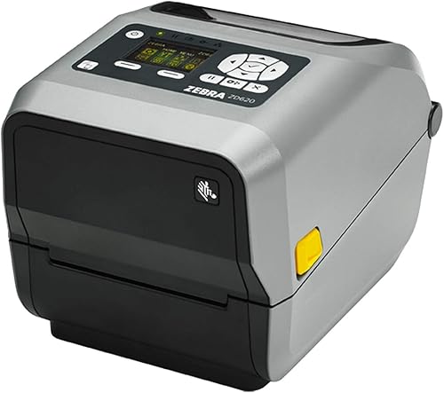 Zebra ZD620t Impresora de escritorio de transferencia térmica con pantalla LCD de 203 ppp, ancho de impresión, 4 pulgadas, WiFi, Bluetooth, USB,