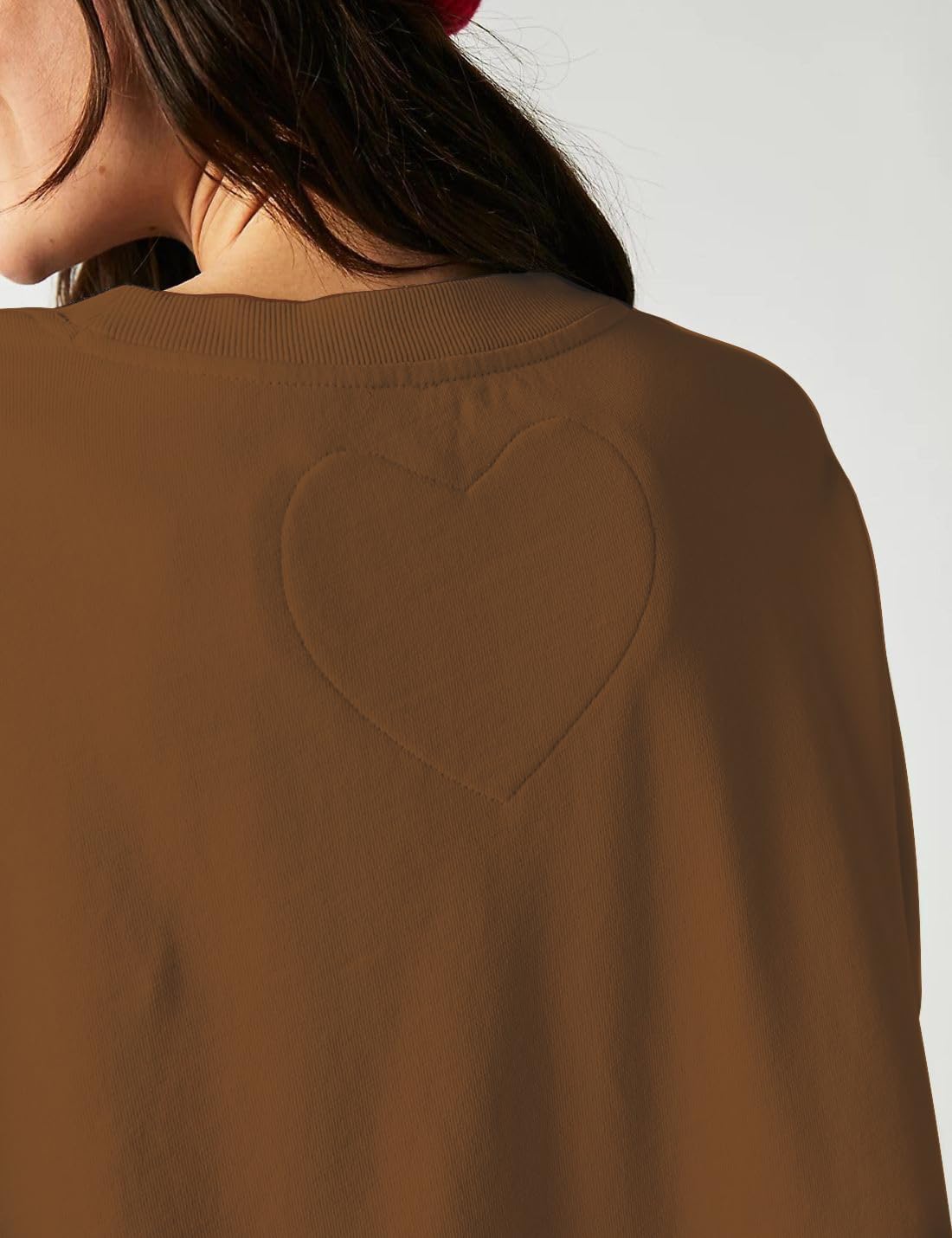 happlan Women's Oversized Sweatshirt Dress - Stylish Crewneck Pullover Mini Dress - Image 3