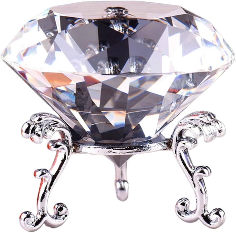 No1077 水晶 ダイヤモンドカット 置物 オブジェ No1077 水晶