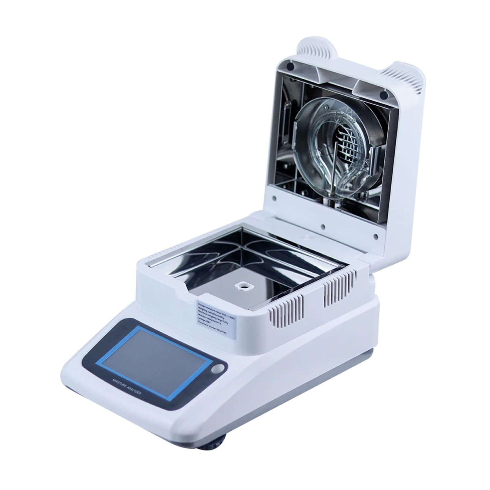 Misuratore di umidità, 120g/0.005 XF-110MA Analizzatore automatico di umidità for riscaldamento alogeno Tester for tè, cereali, mangimi, mais, cibo, plastica
