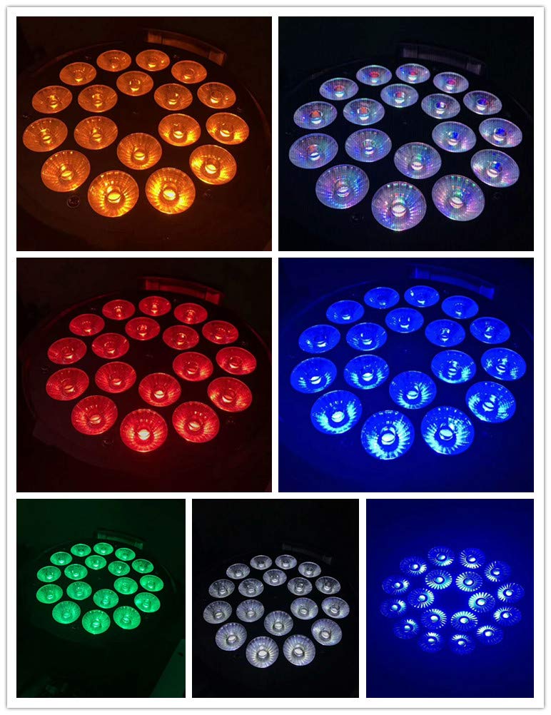 Amazon.com: 4 Set Stage Par Light 18pcs 4 in 1 RGBW LED