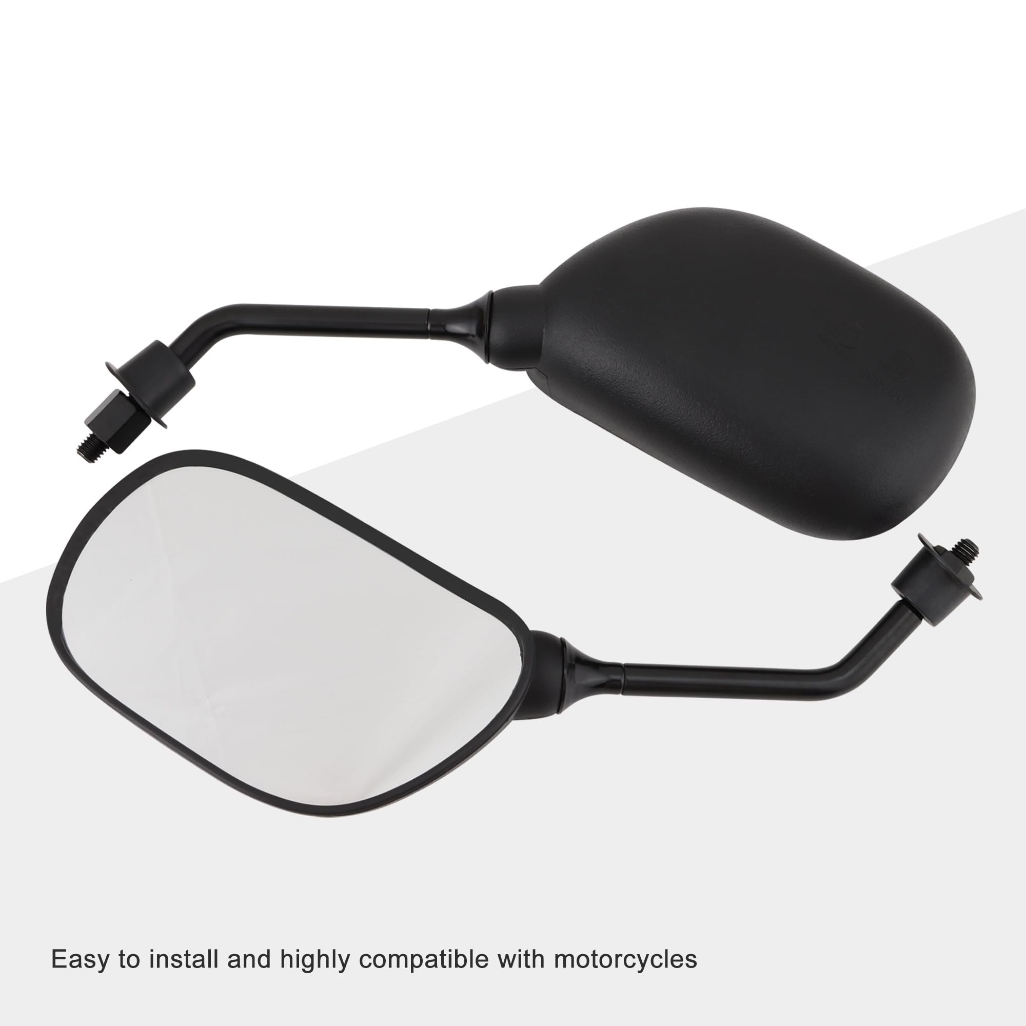 GOOFIT Specchietto Retrovisore Universale Per Moto, Bici E Scooter – 8mm Filetto, Nero, Sostituzione Per 50cc-250cc, ATV E Pit Bike - 3