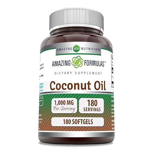 Amazing Formulas Extra Virgin Coconut Oil Supplement | 1000 Mg
