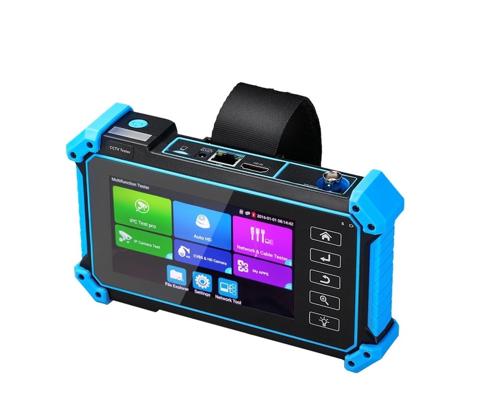 CCTV Tester, 8MP IPC Tester AHD CVI TVI CVBS Analog Monitor CCTV H.265/H.264 4K VGA Input RJ45 TDR/UTP Cable Test