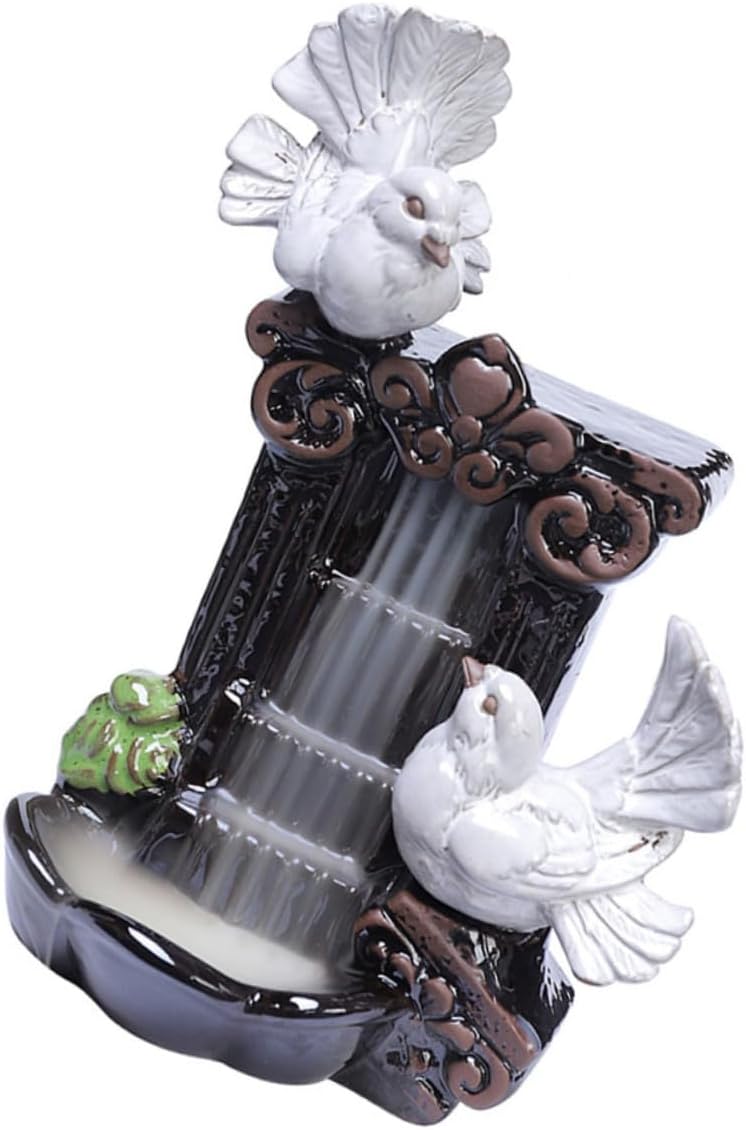 Luxshiny Ceramic Pigeon Incense Holder Censer Ornament Artistic Aromatherapy Burner for Office Meditation Home Décor Porcelain Incense Burner