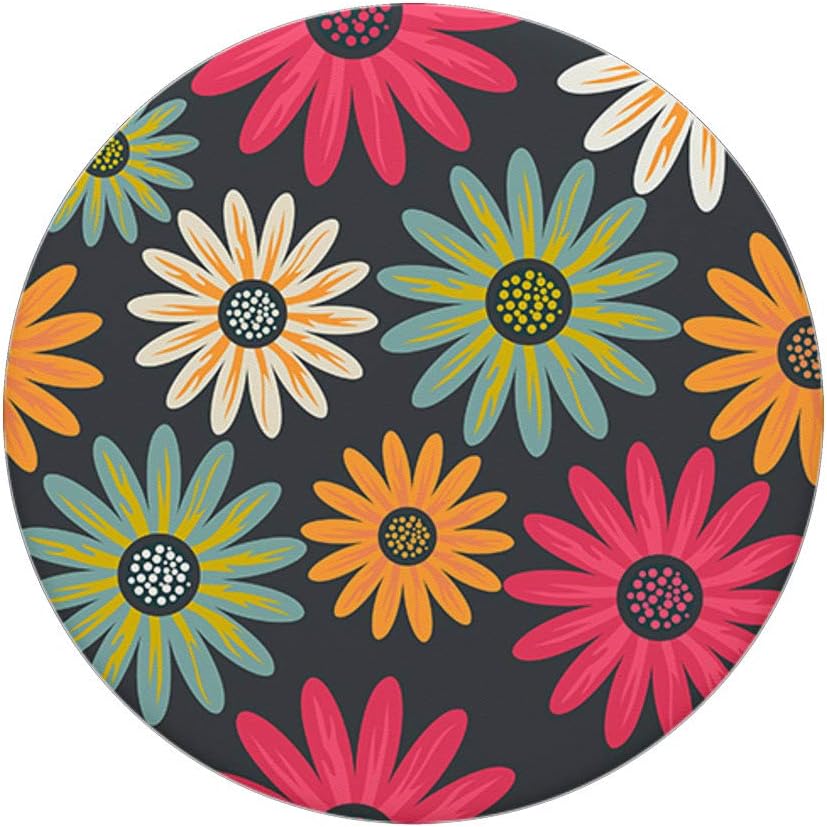 Modern Florals on Grey PACJ0194 PopSockets PopGrip: Swappable Grip for Phones & Tablets