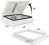 Vista 3 de RVMATE Ventilador de techo de 14" para RV/Caravana/Remolque, Blanco con ventilador de 12V de 6" de palas