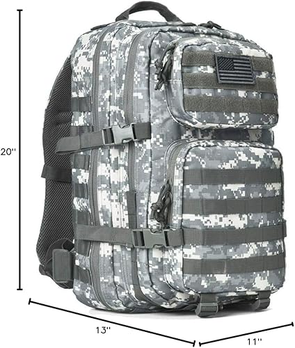 Miniatura 25 de Reebow Gear Mochila táctica militar, grande, bolsa de emergencia con capacidad hasta para 3 días, Molle, negro