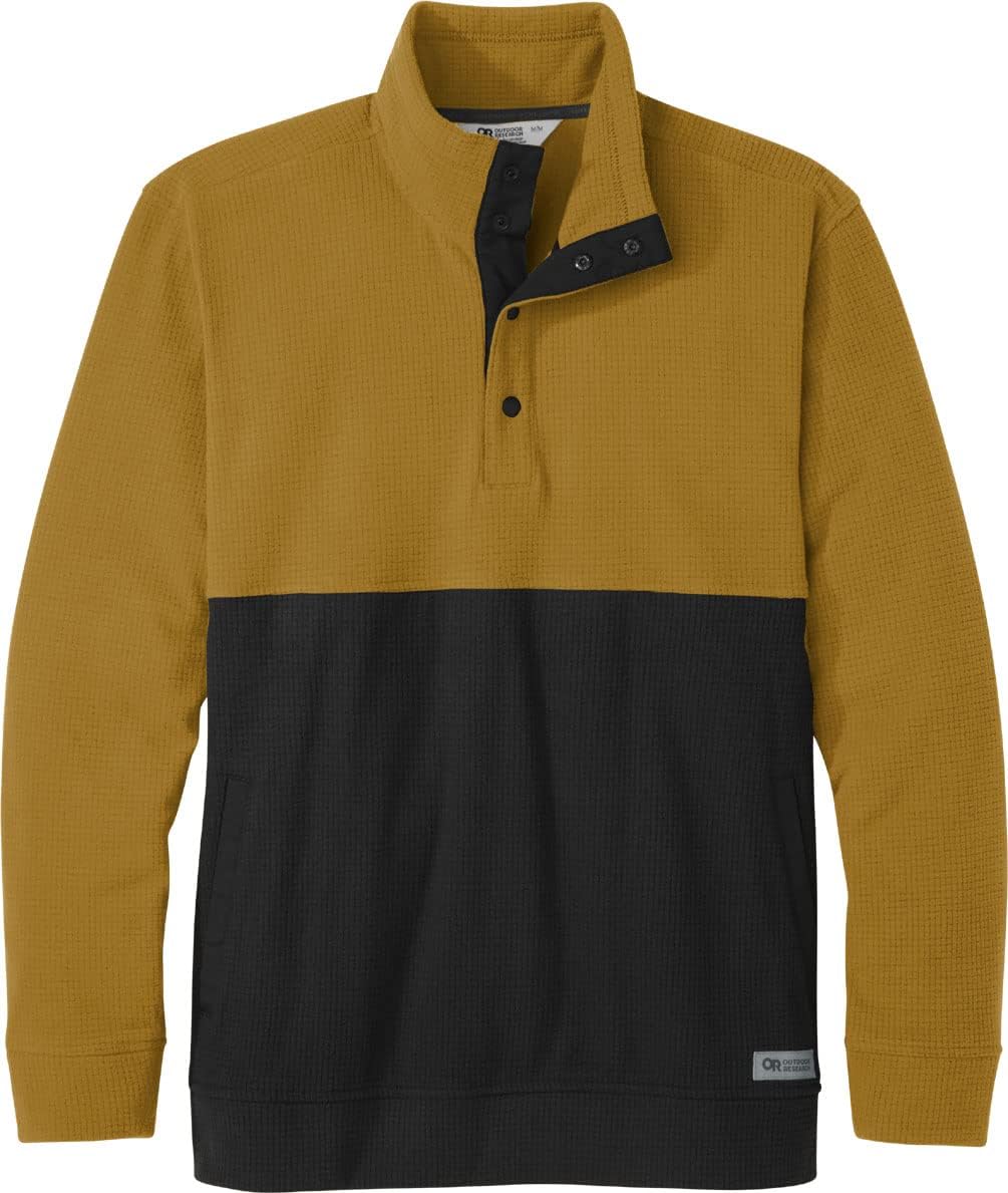 Outdoor Research Men’s Trail Mix Snap Pullover – Comfortable Mid-Layer Sweater