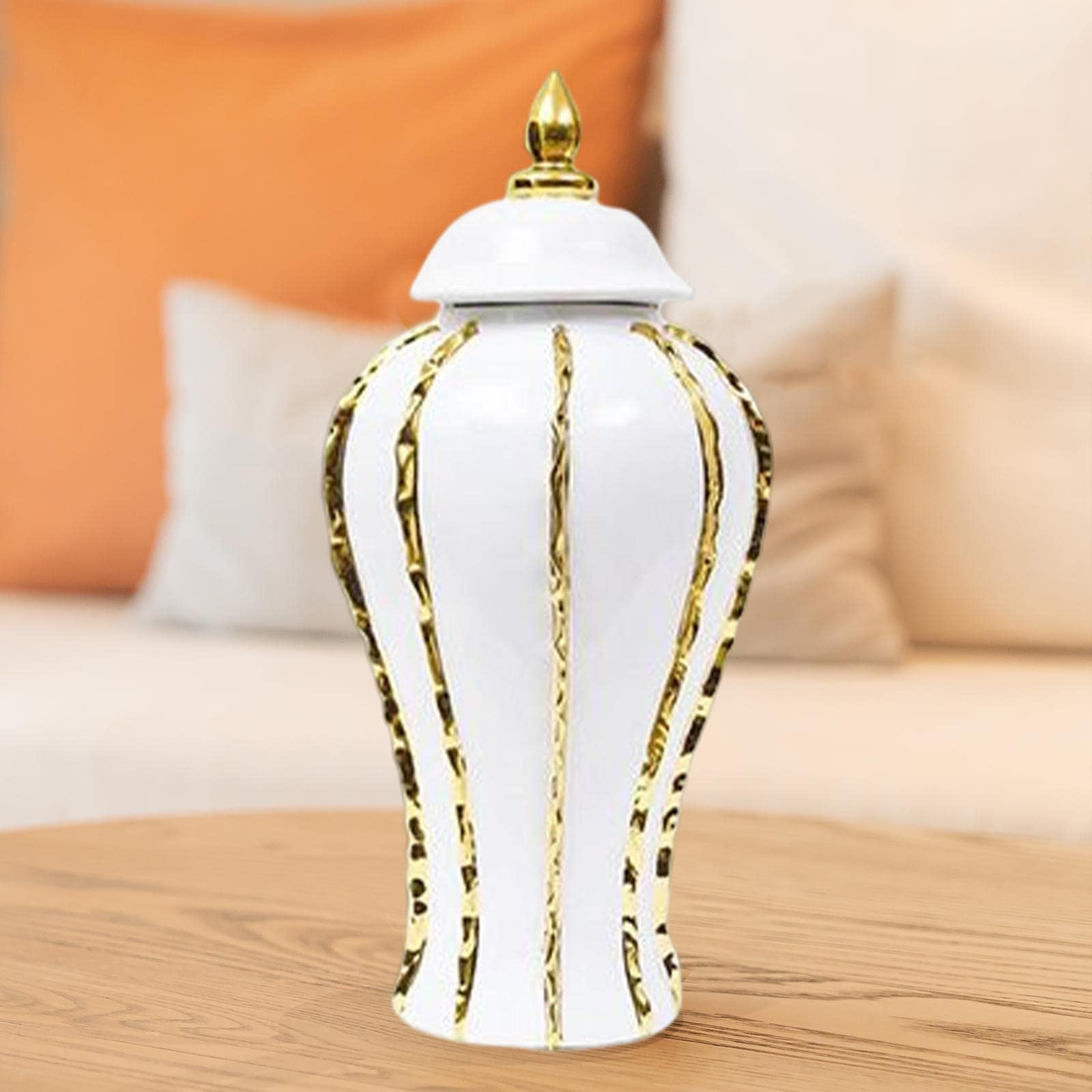 Gralara Porzellan Ingwer Glas mit Deckel Home Handwerk Dekoration Blumenvase