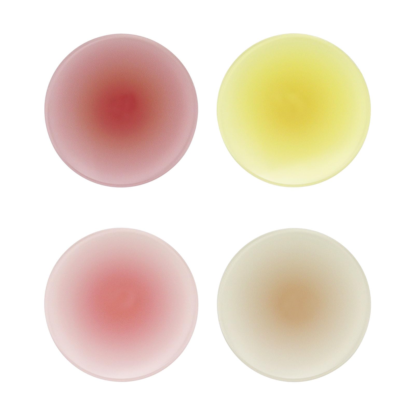 Morandi Color Drink Coasters - Aesthetic Set of 4 Acrylic Cup Coasters for Table