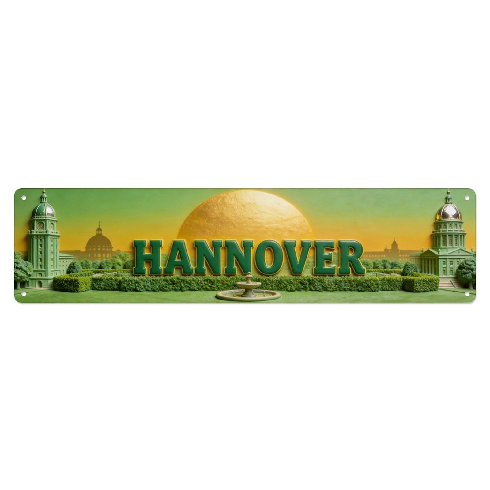 Okahys 4X16inch(10X40cm) Hannover Germany Vintage Metal Tin Sign