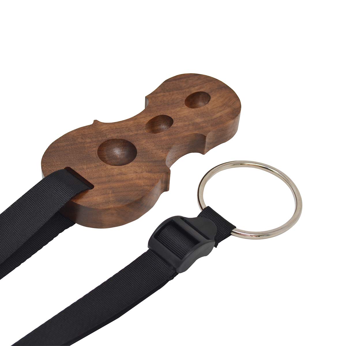 Protector de anclaje antideslizante para violonchelo en forma de violonchelo con 3 agujeros (nogal negro)