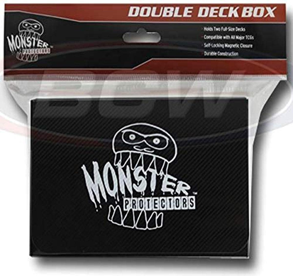 Amazon.com: Monster Protectors Double Deck Box- Magnetic Locking Dual  Trading Card Game Storage Case w Removable Compartments- Holds 150 Cards-  Fits All Standard and Smaller Size MTG and TCGs - Black :