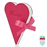 Navkejon Heart Shaped Cover Journal, PU Leather Lined Little Diary Love Aesthetic Hardcover Cute Notebook With Bow Ribbon